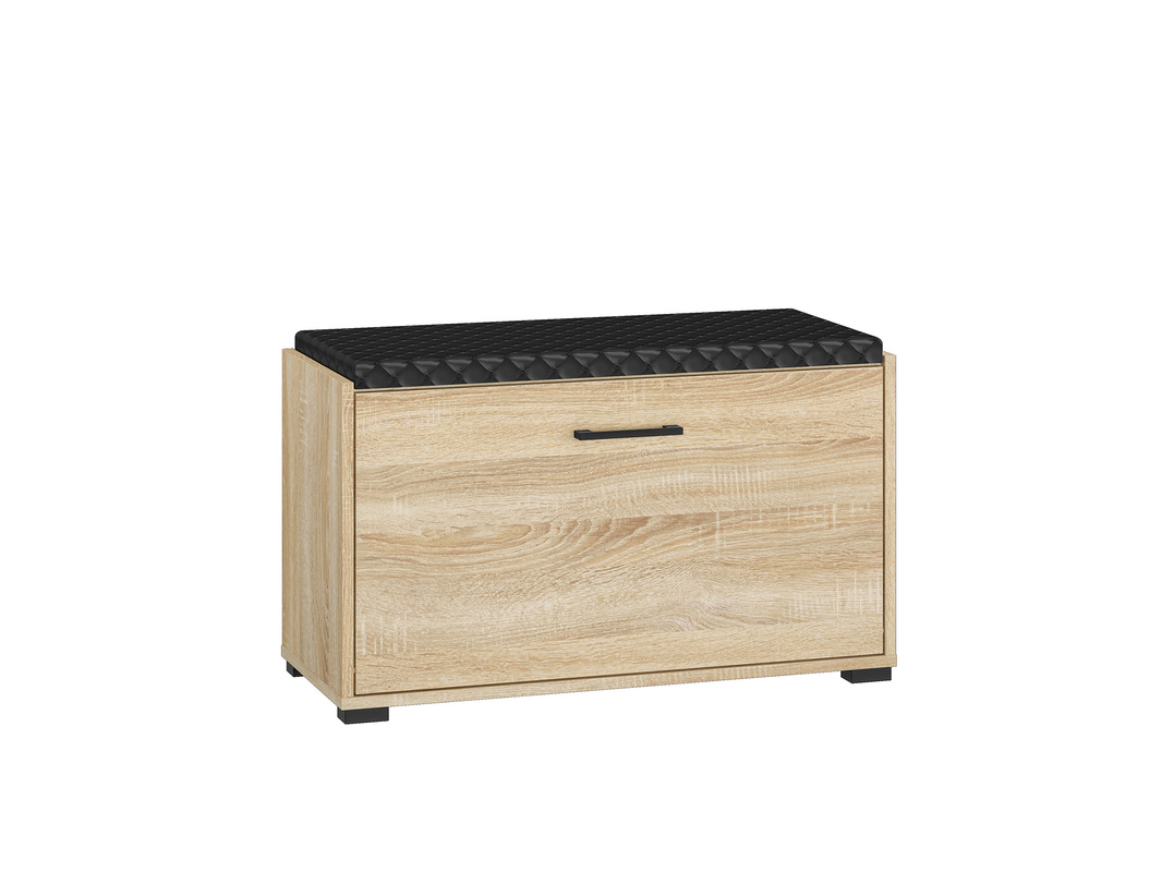 Szafka na buty 80 cm z tapicerowanym siedziskiem CARO