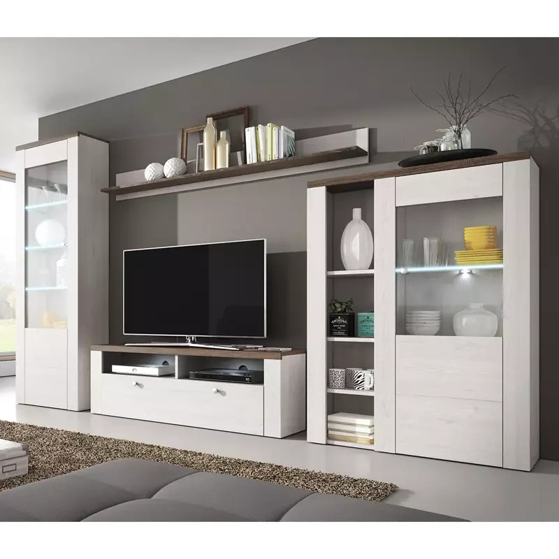 Meblościanka w stylu nowoczesnym LARONA modrzew sibiu