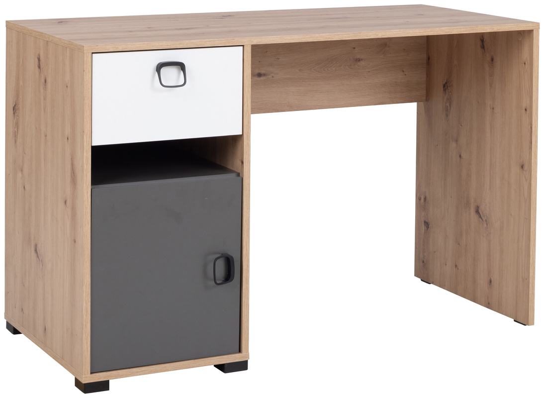 Biurko młodzieżowe z szafką 120 cm dąb artisan CAMERUN