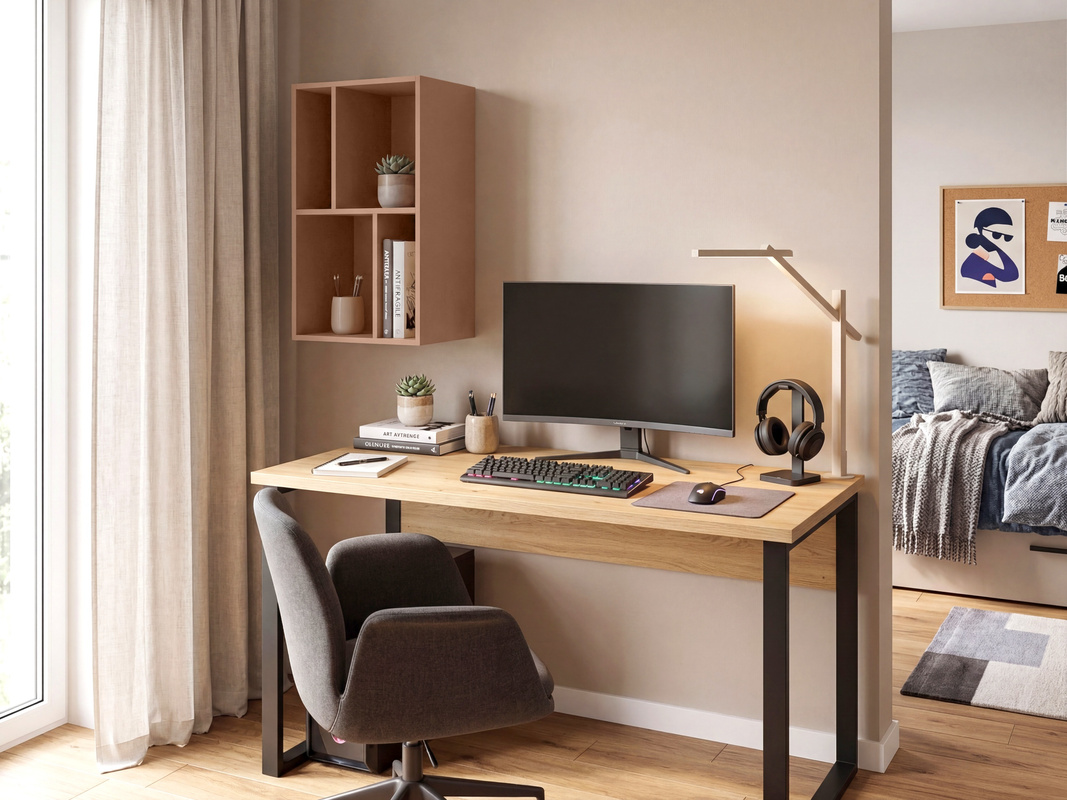 Półka wisząca 45 cm do pokoju młodzieżowego LUMI