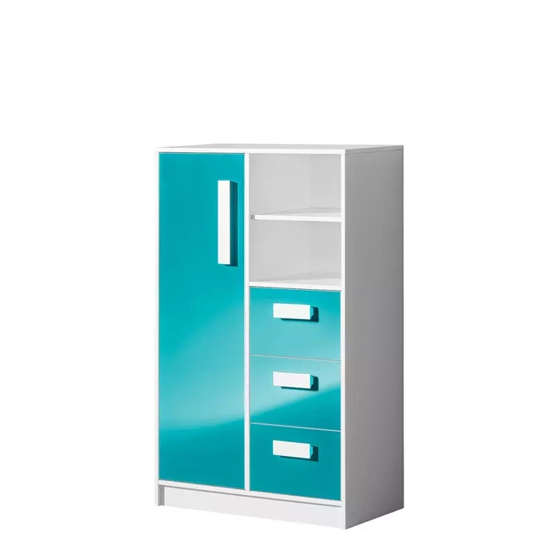 Komoda wysoka szuflady półki GULI