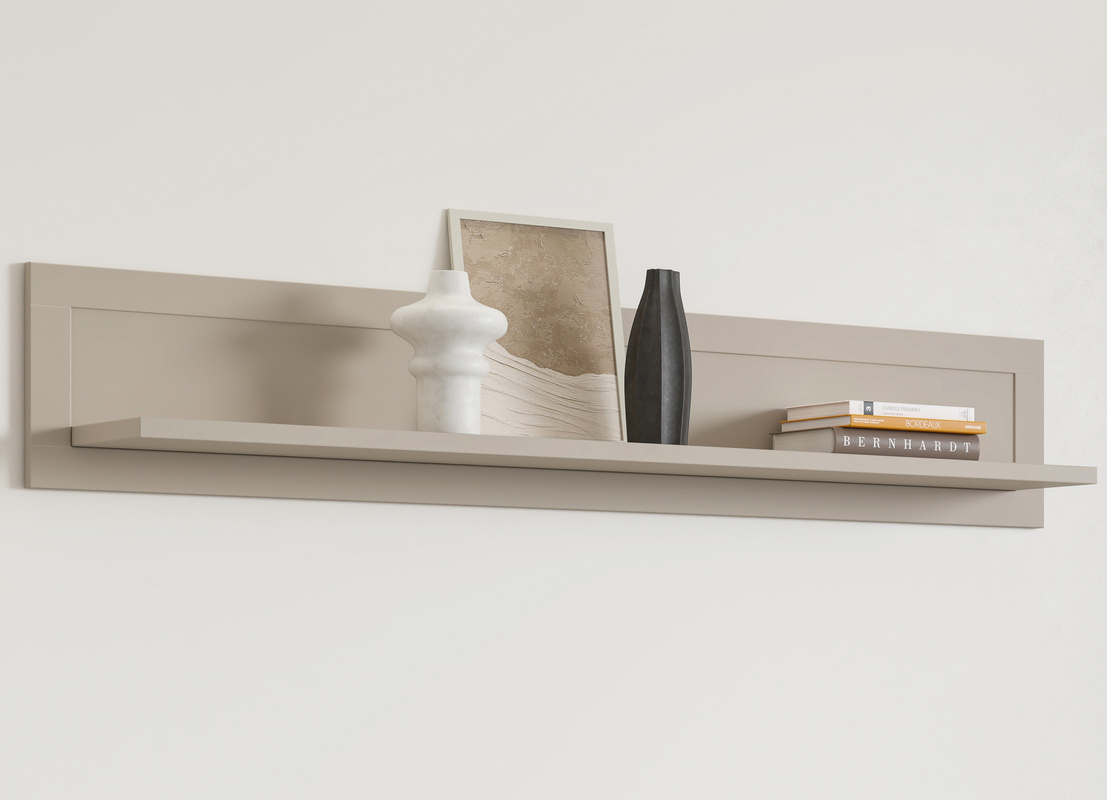 Półka wisząca 177 cm IVORIA beż jasny klasyczne frezowania