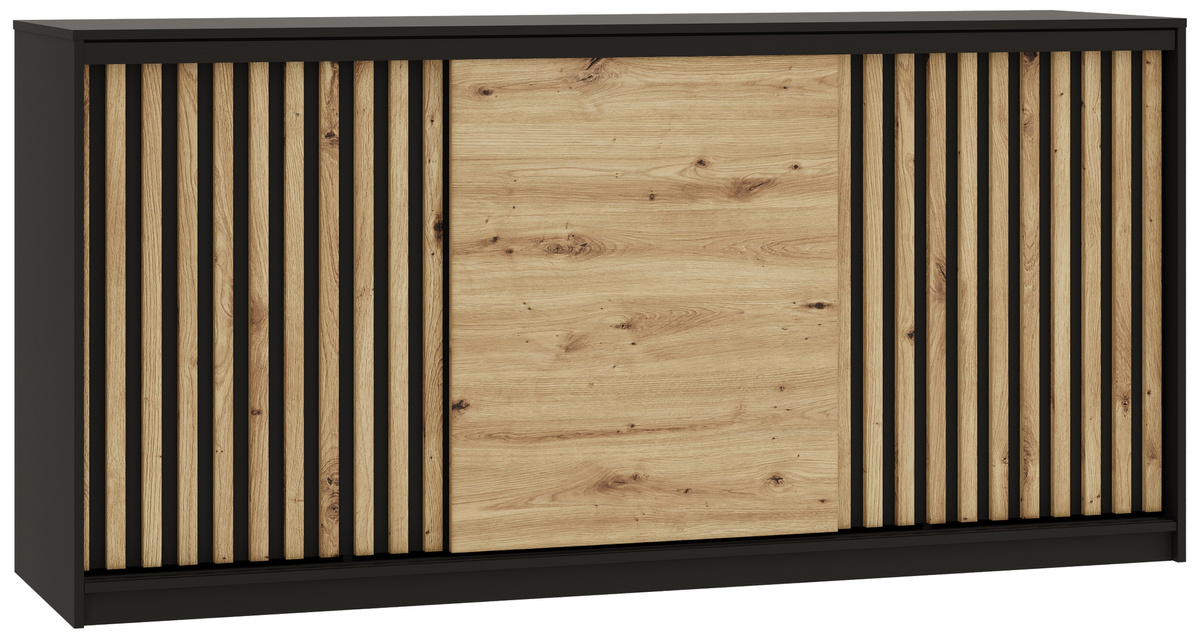 Duża komoda z lamelami i szufladami do sypialni 180 cm LOFT