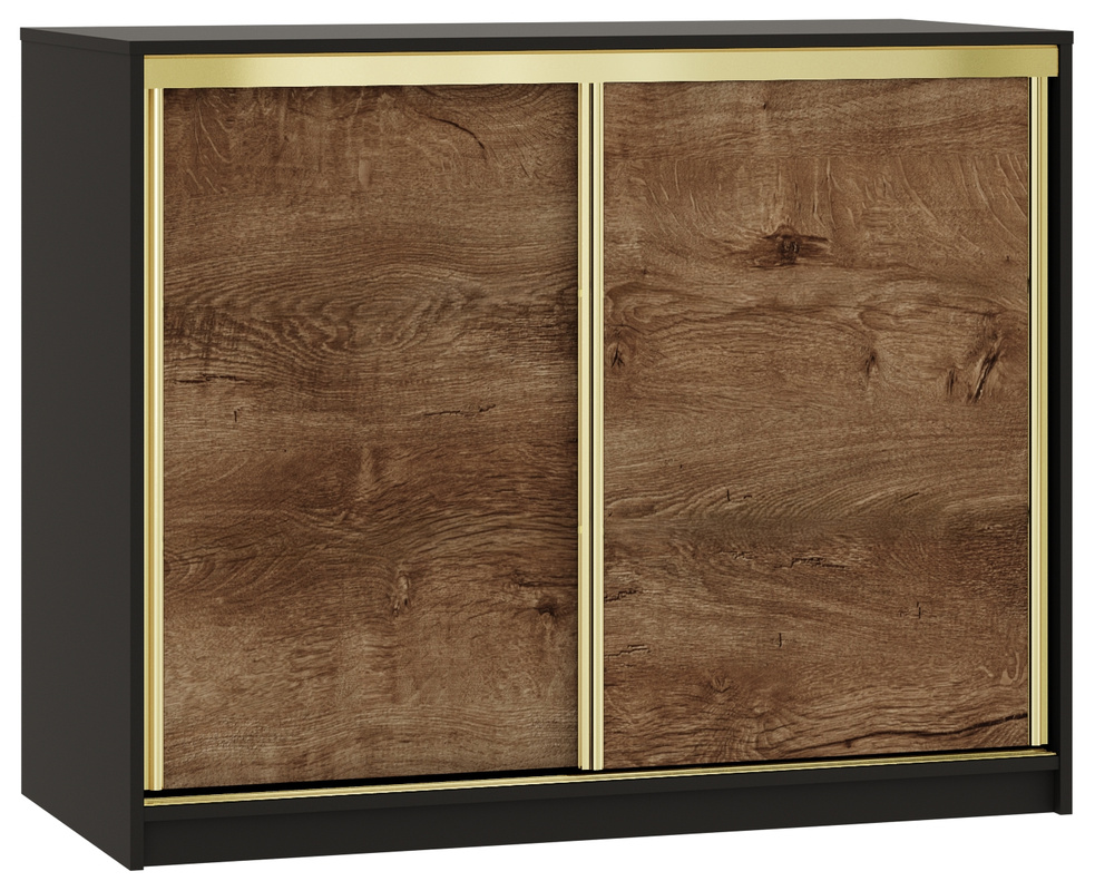 Komoda przesuwna z szufladami 120 cm GOLD dąb lefkas