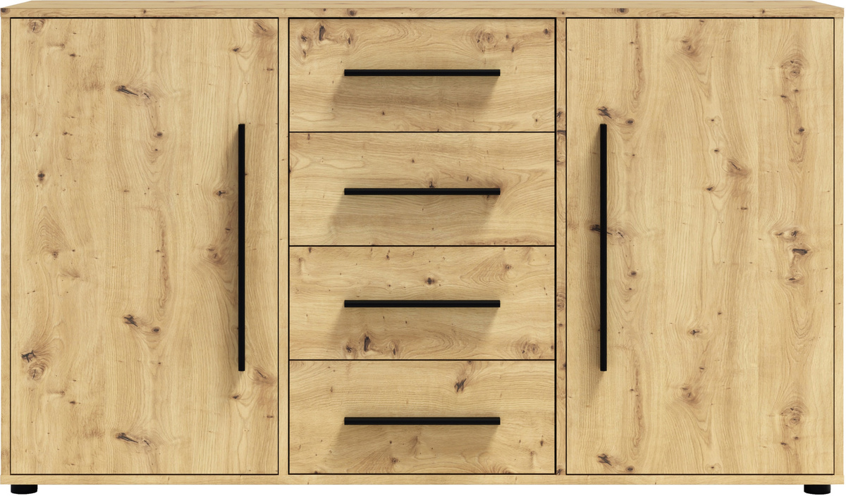 Komoda do sypialni 150 cm z szufladami dąb artisan MAXIDO