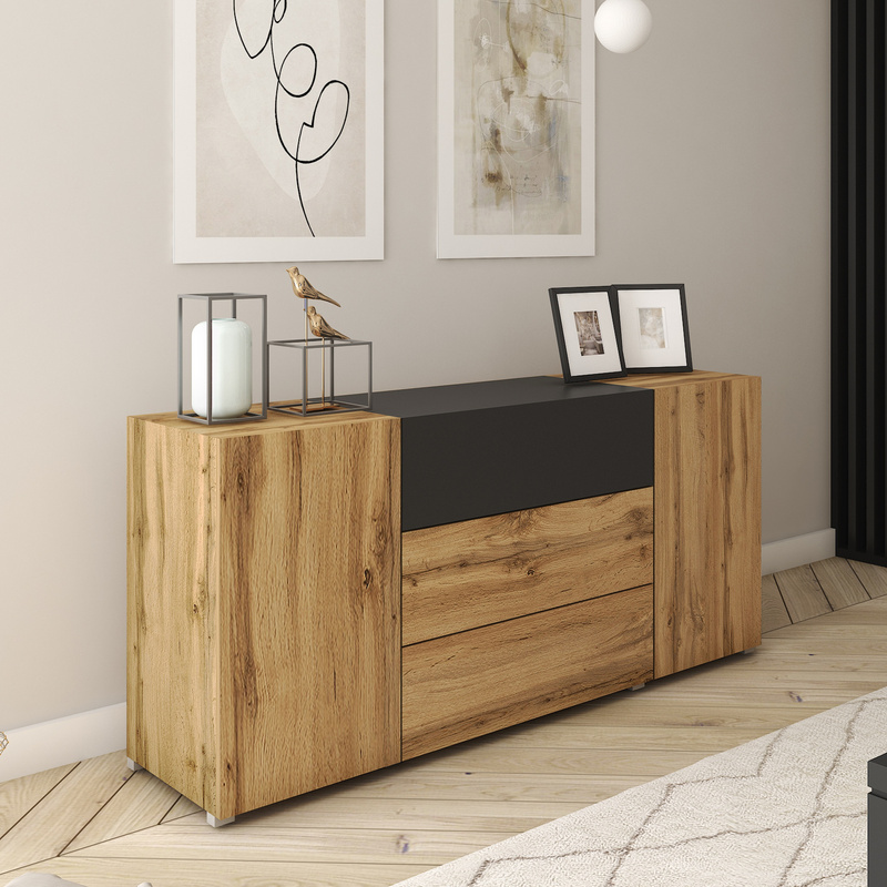 Komoda 150 cm do salonu z szufladami wotan BRAVIN