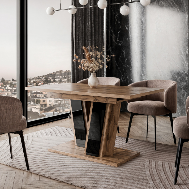 Stół rozkładany do salonu 160x80 cm MASTER dąb wotan