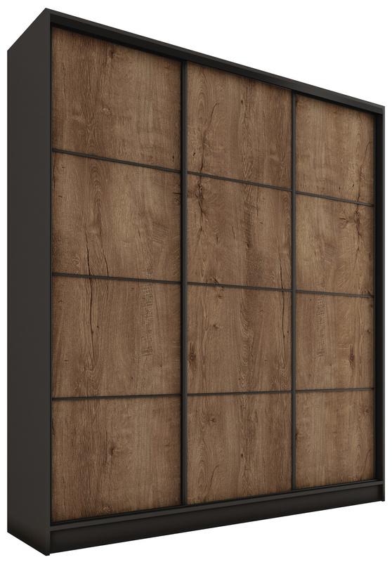 Szafa przesuwna z półkami i szufladami180 cm LOFT MAX