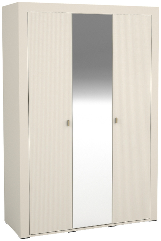 Szafa trzydrzwiowa 137 cm z półkami i drążkiem MISTY cashmere