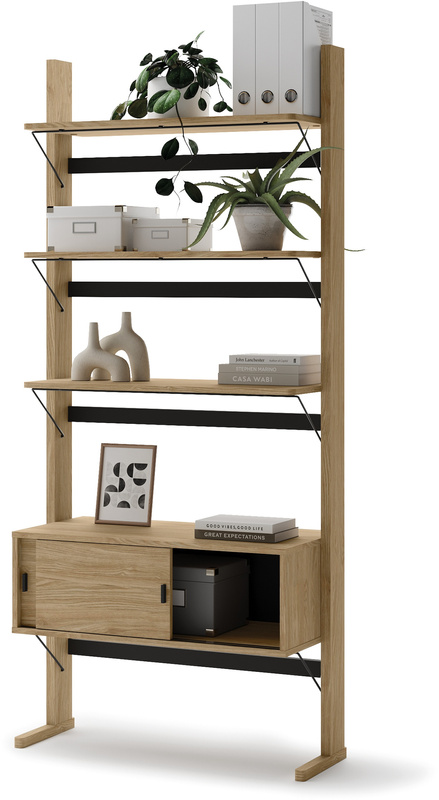 Regał na książki do pokoju młodzieżowego 88cm dąb olejowany OLLIE