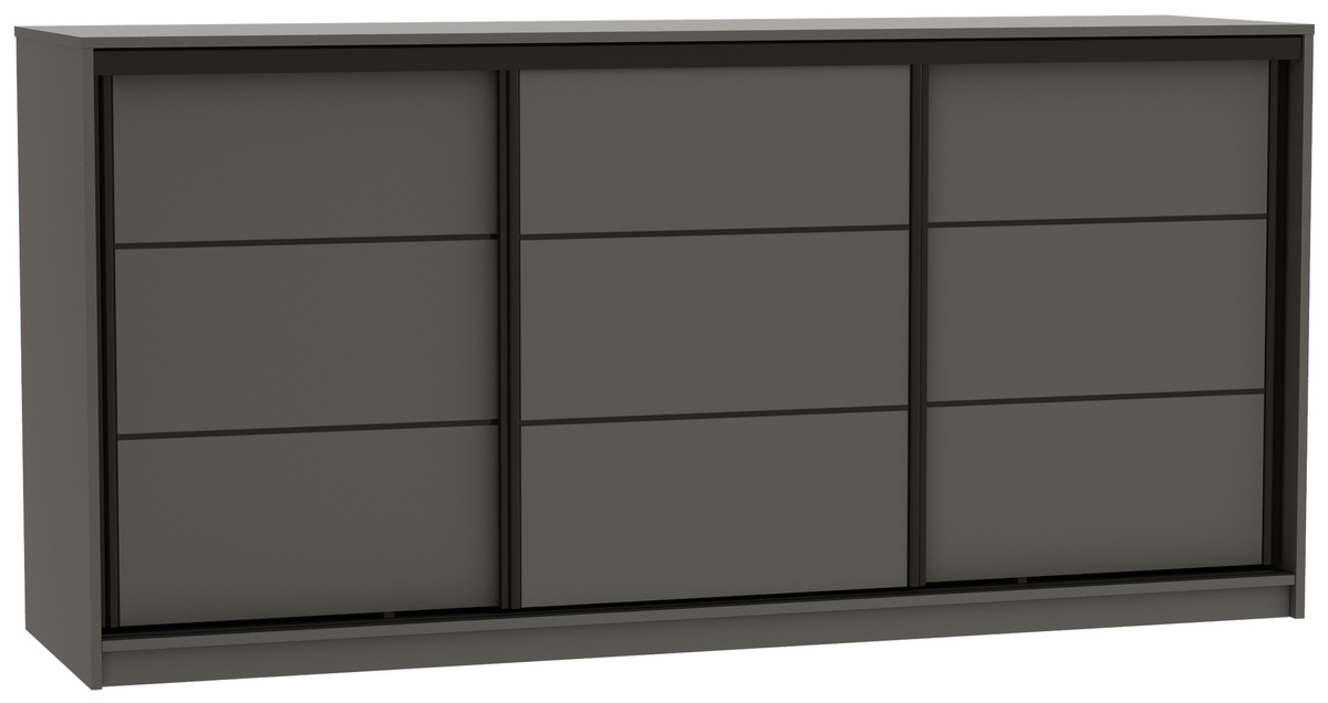 Trzydrzwiowa komoda przesuwna do sypialni 200 cm LOFT