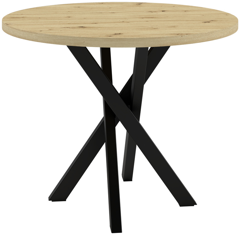 Loftowy stół okrągły 100 cm TIBO nierozkładany