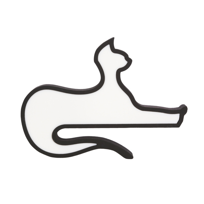 Czarna lampka stołowa LED dla dzieci do pokoju CAT