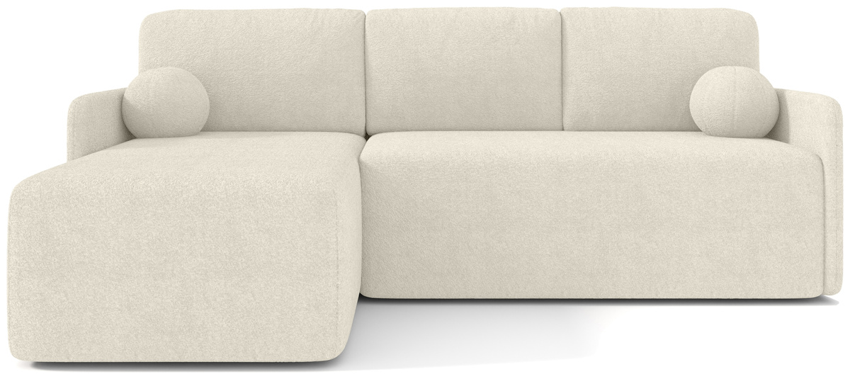 Rozkładany narożnik do salonu z funkcją spania biały CLOUD