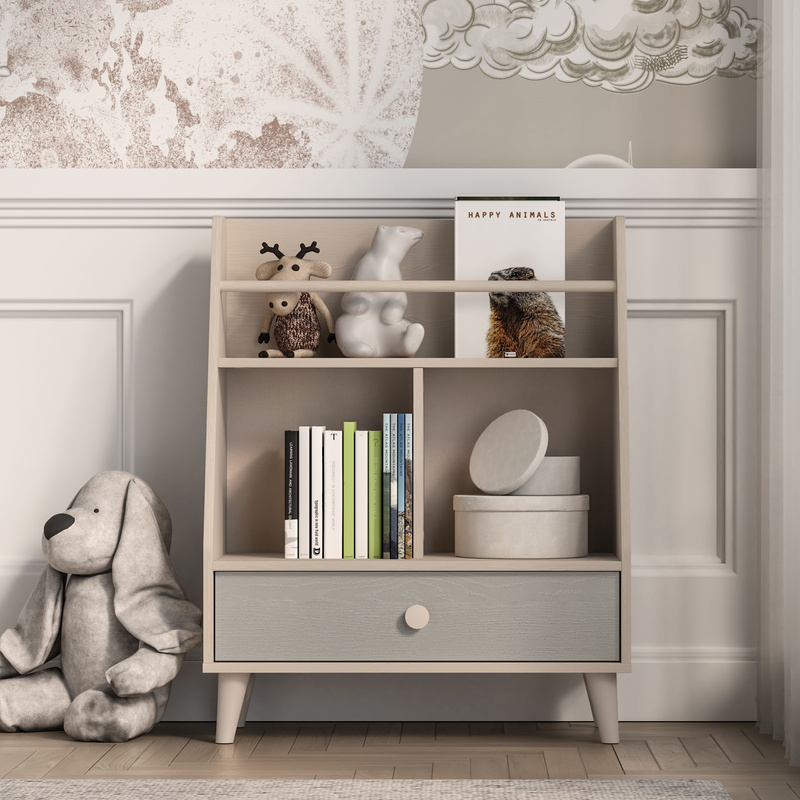 Regał do pokoju dziecięcego 72 cm z szufladą MERLO