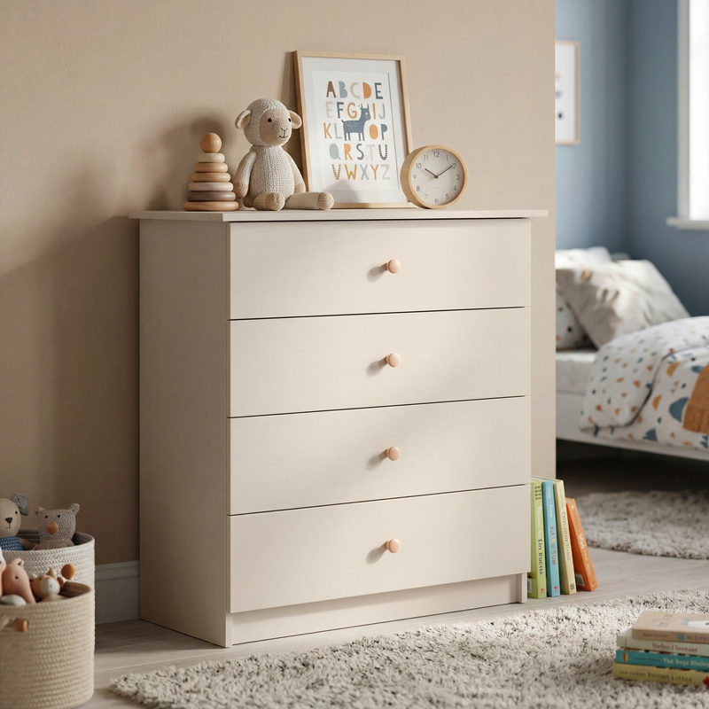 Komoda do pokoju dziecka 95 cm z szufladami ORIO kaszmir