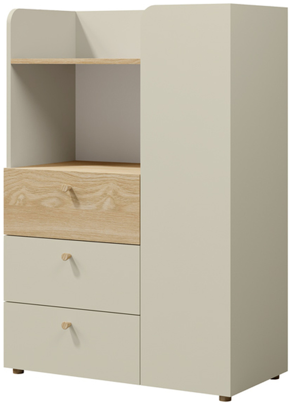 Młodzieżowy mały regał z drzwiami i szufladami 80 cm YOKO