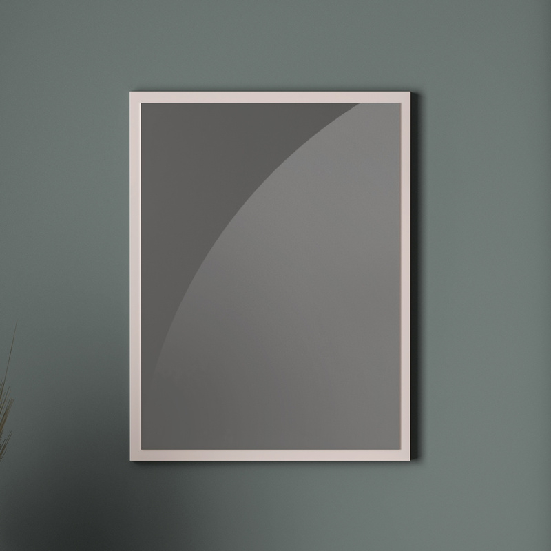 Lustro 65x50 cm do przedpokoju z kaszmirową ramką VOCO