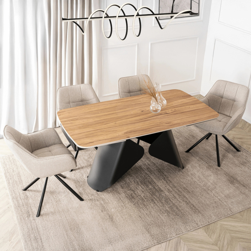 Stół rozkładany do jadalni 160-240 cm VERONIQUE prostokątny dąb