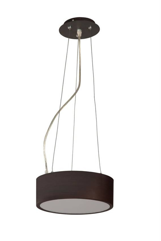 Wenge lampa wisząca regulowana do salonu RINGO 1 punkt światła