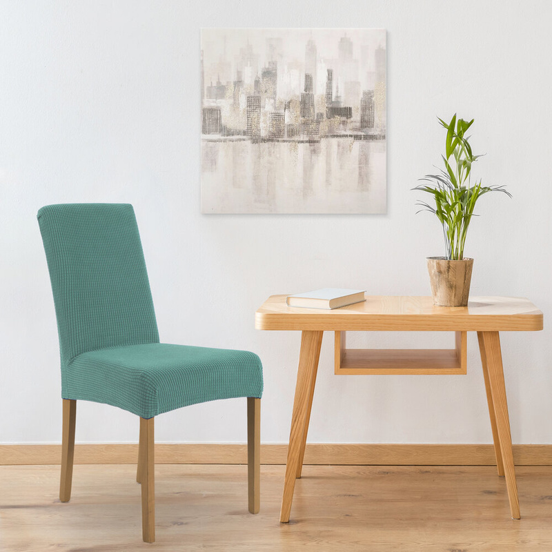 Pokrowiec na krzesło 35x55 cm turkusowy wodoodporny LUNEO z elastanem