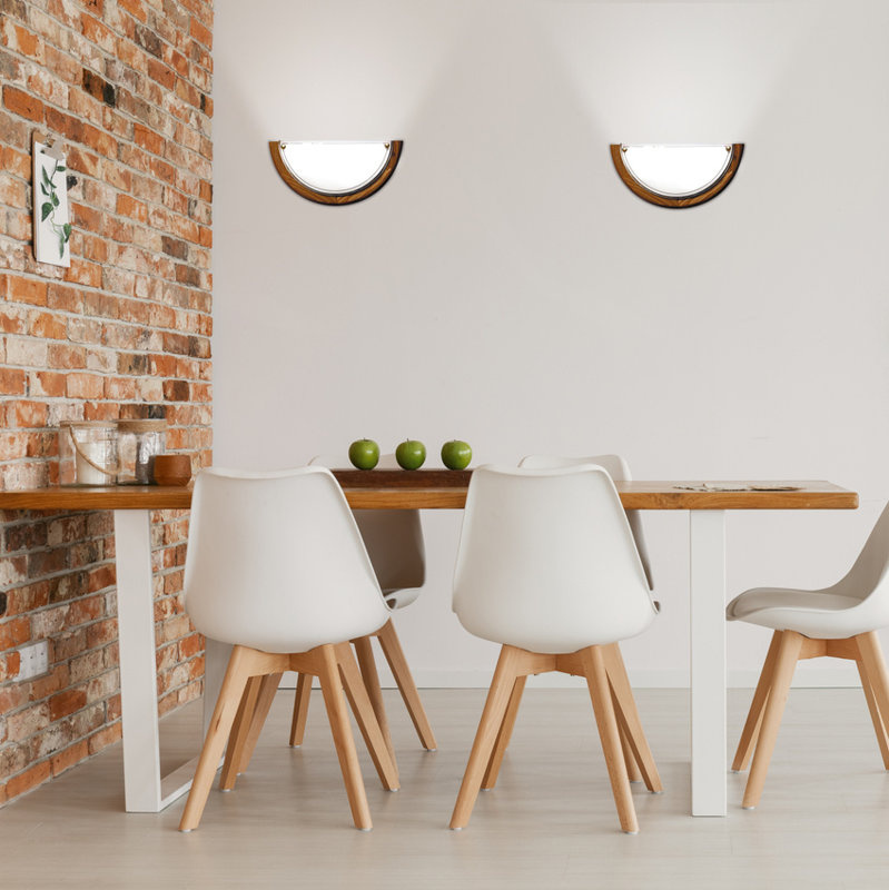 Drewniany plafon sufitowy 1-punktowy do salonu DĄB standard E27