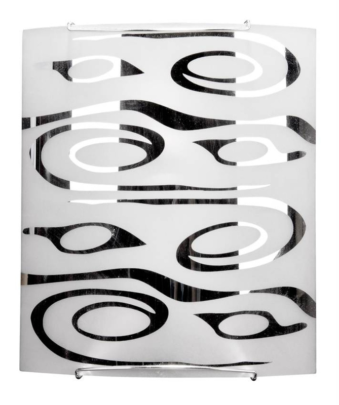 Biała lampa sufitowa plafon kinkiet do salonu Edgar metal szkło