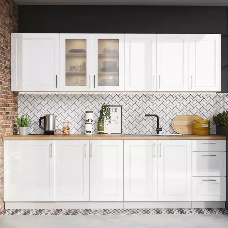 Meble kuchenne białe połysk NATALIA