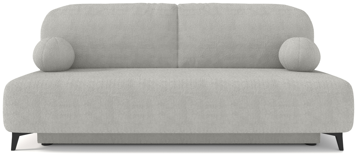 Szara rozkładana kanapa do salonu z pojemnikiem SILVIO