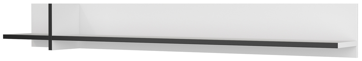 Biała nowoczesna półka na książki 180 cm CROSS