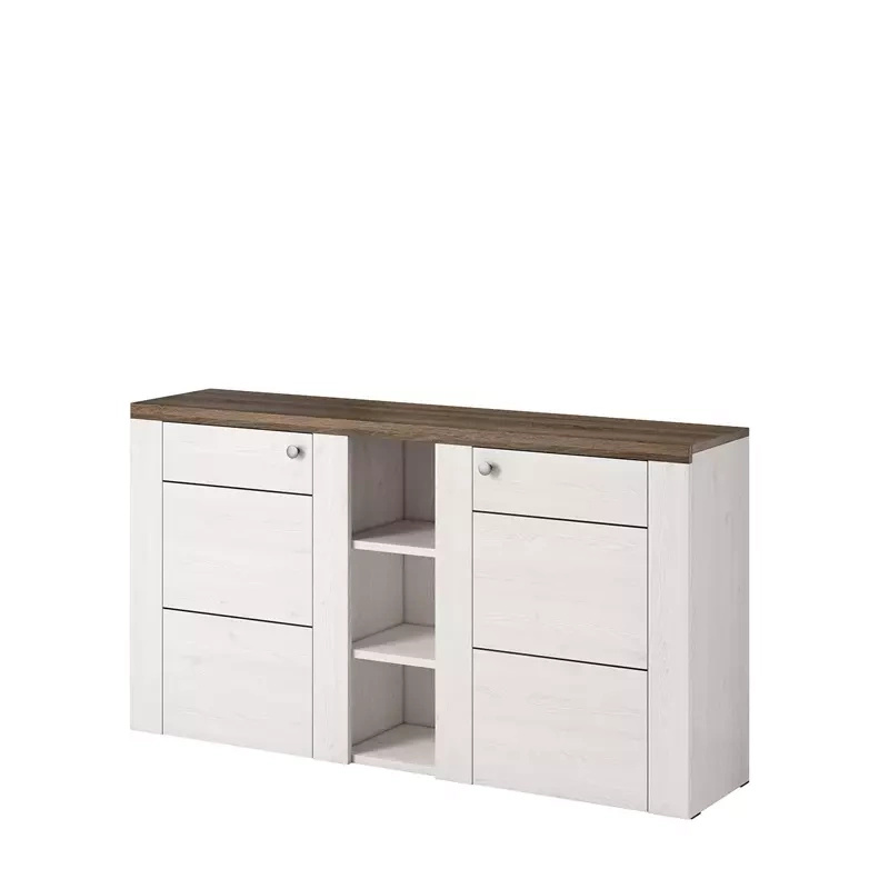 Nowoczesna komoda z półkami 155 cm LARONA modrzew sibiu