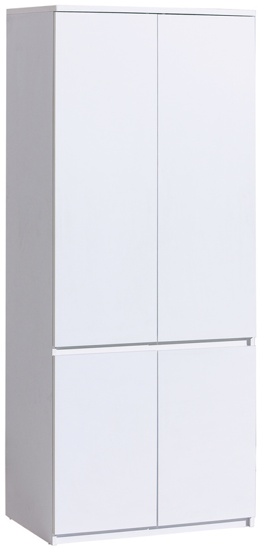 Biała szafa młodzieżowa z półkami 80 cm ANETT