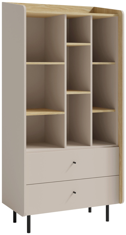 Nowoczesny regał na książki młodzieżowy 80 cm ALDENO beż pisakowy