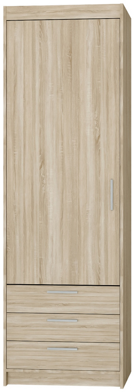 Szafa modułowa jednodrzwiowa z półkami i szufladami 60 cm KUBA