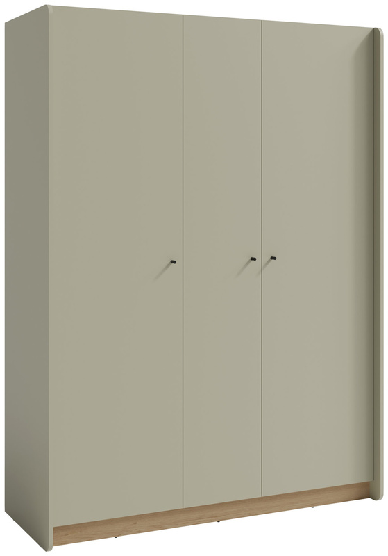 Młodzieżowa szafa uchylna trzydrzwiowa 145 cm z drażkiem na wieszkami ALDENO
