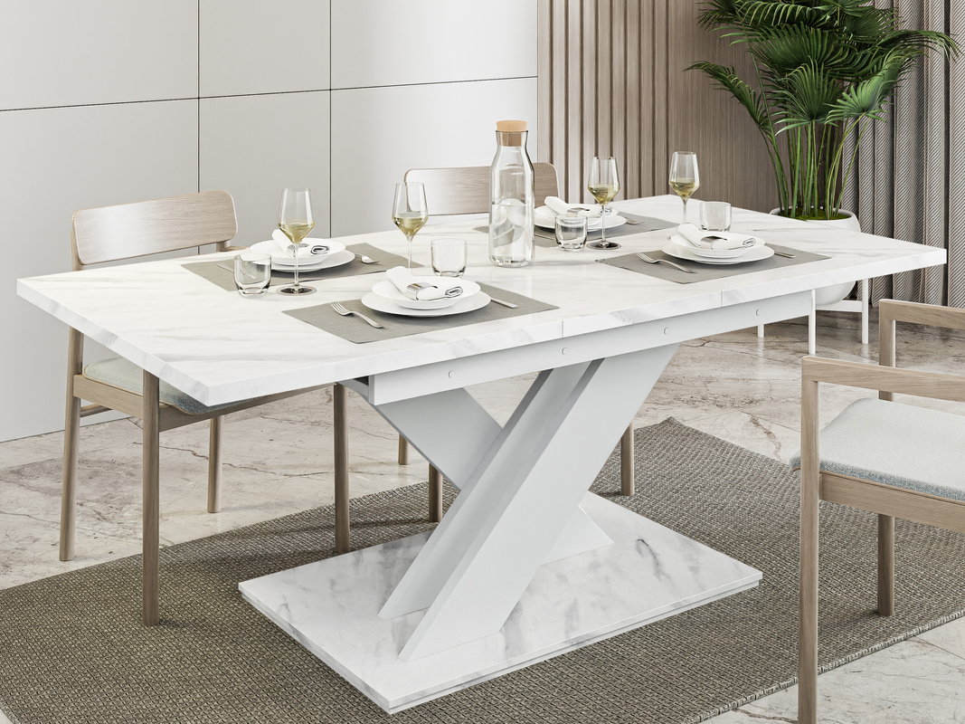 Biały stół 180 cm do jadalni rozkładany BALTIC TABLE