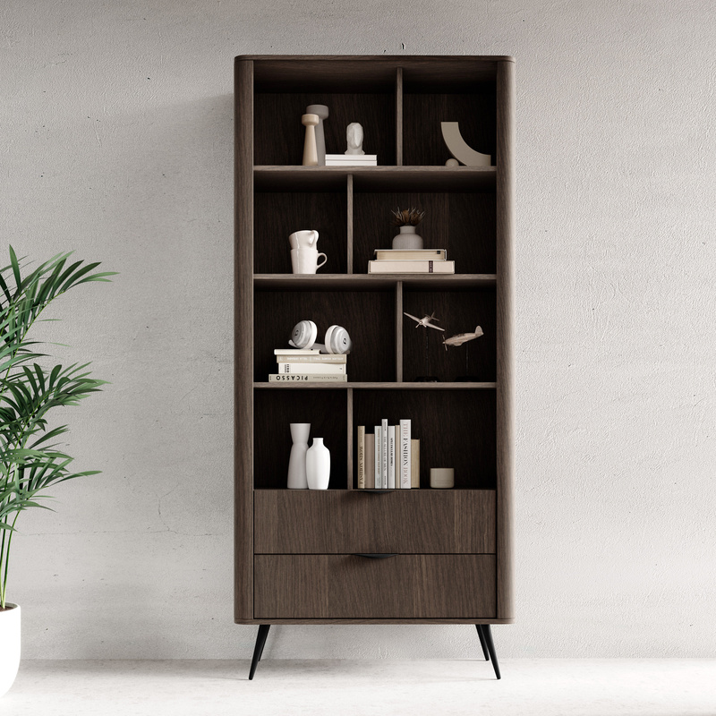 Nowoczesny regał 88 cm na książki do salonu dąb dunin VALIO