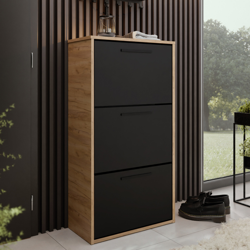 Wąska szafka 59 cm na buty stojąca do przedpokoju ANVER