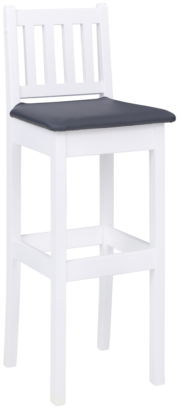 Nowoczesny drewniany hoker do kuchni HANDY tapicerowane siedzisko