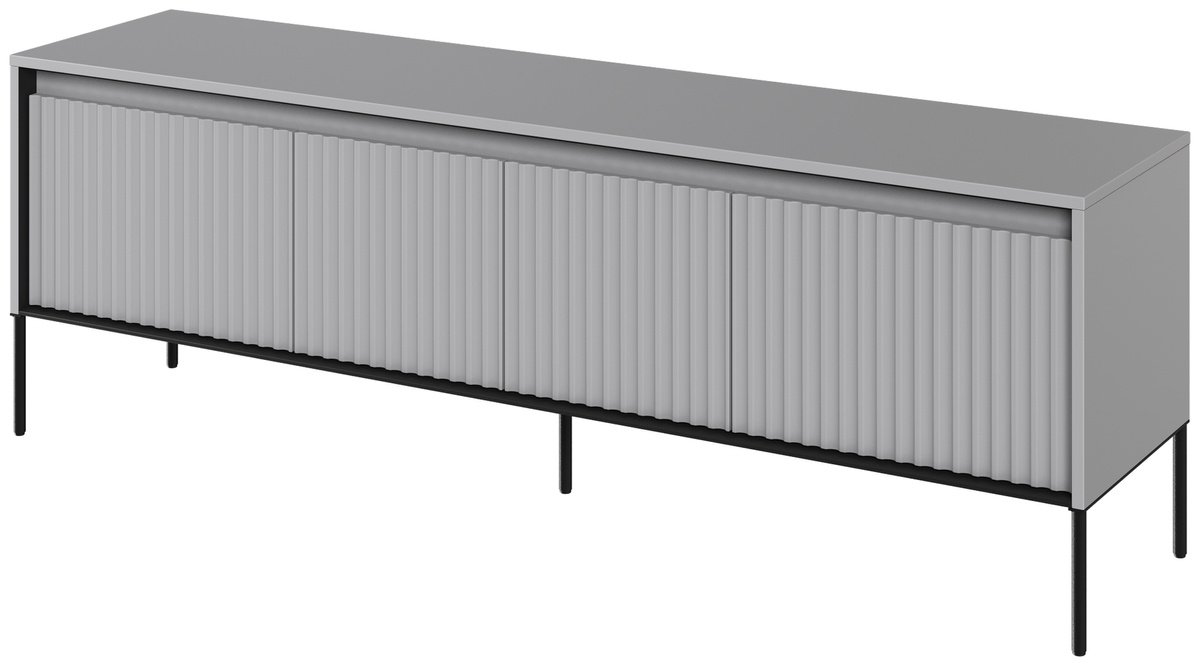 Nowoczesna szafka RTV do salonu z ryflowanymi frontami 167 cm TREND