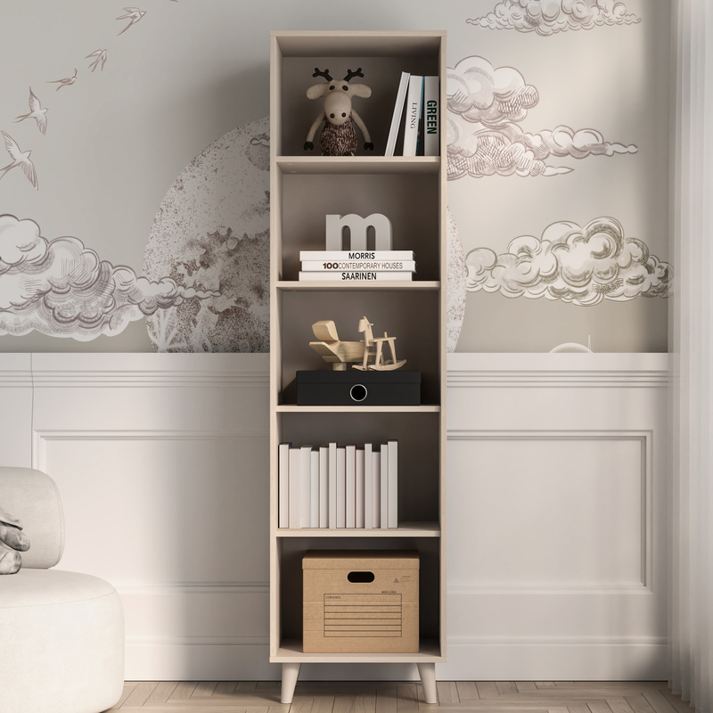 Regał na książki 50 cm do pokoju młodzieżowego MERLO