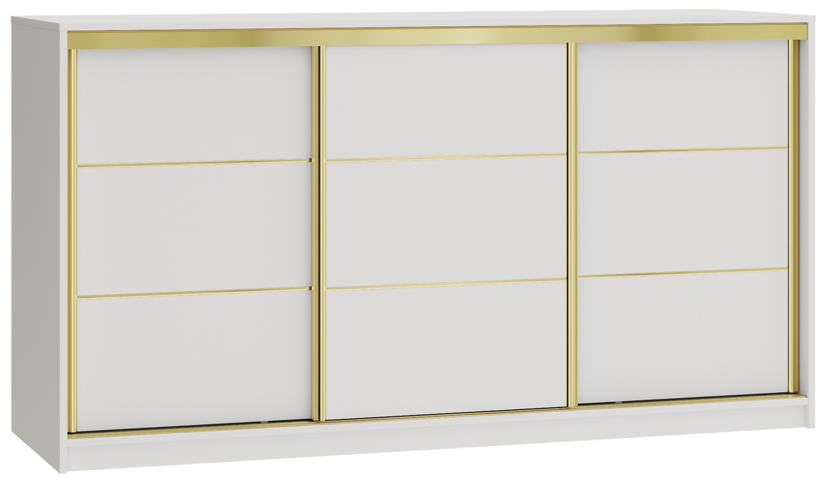 Duża biała komoda przesuwna z szufladami 180 cm GOLD