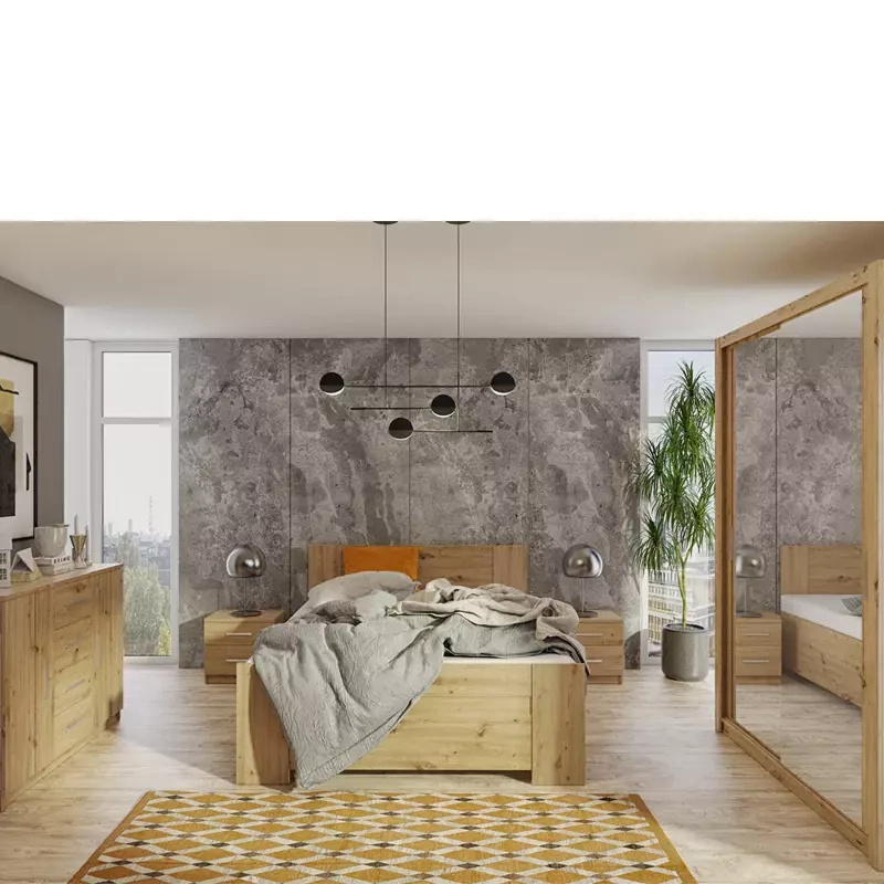 Zestaw mebli do sypialni dąb artisan BELLA 1