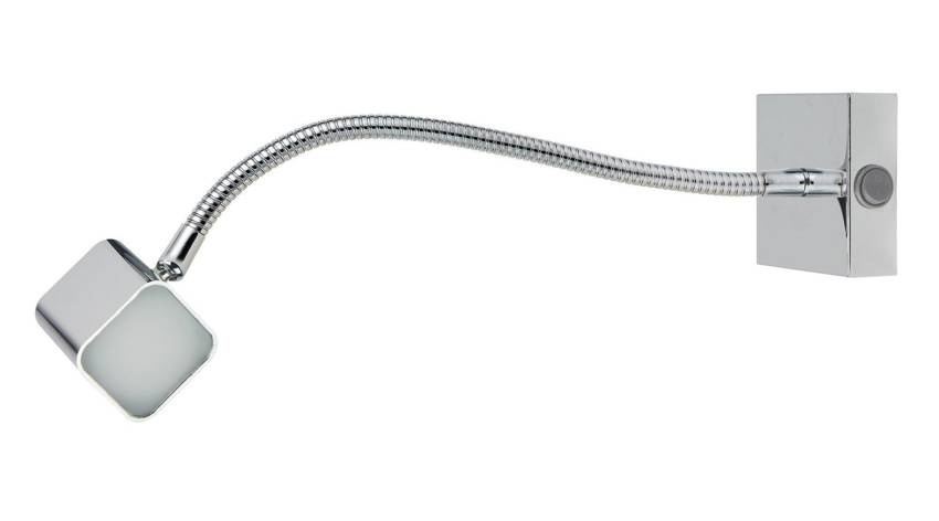 Srebrny kinkiet ścienny LED 4W ciepła barwa nad lustro FORMA metal