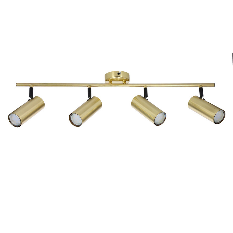 Złota lampa sufitowa listwa 4-punktowa nad lustro COLLY metal