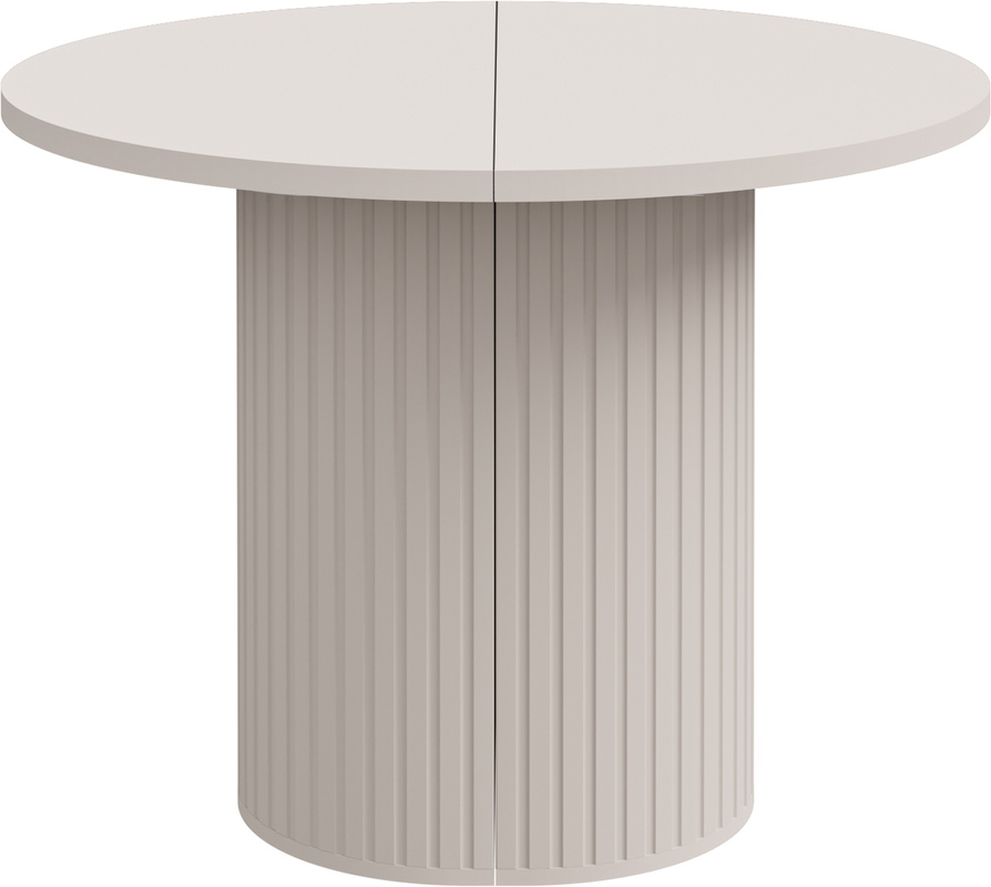 Owalny stół rozkładany do jadalni 100x100 cm ONELIO beż piaskowy