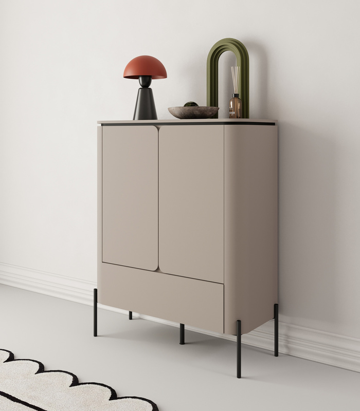 Komoda do salonu 98 cm z szufladą i półkami congo BELLO