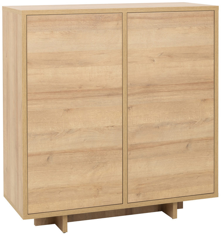 Wysoka nowoczesna komoda dwudrzwiowa 102 cm NORTE