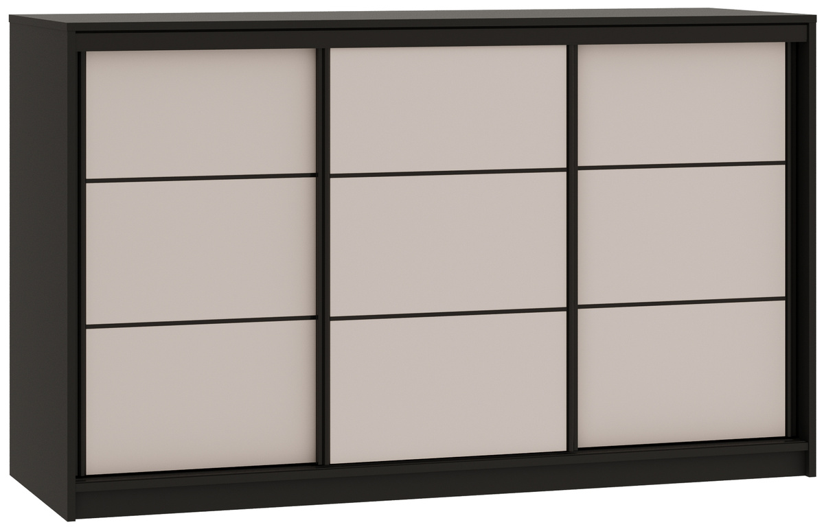 Komoda z szufladami i drążkami 160 cm do sypialni LOFT