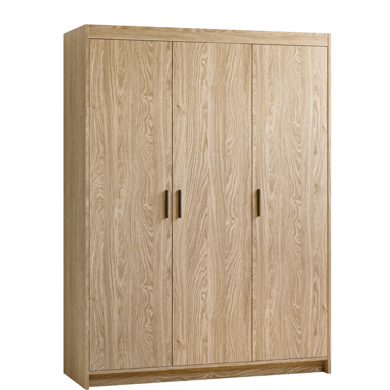 Trzydrzwiowa szafa 133 cm do przedpokoju dąb olejowany KUBA